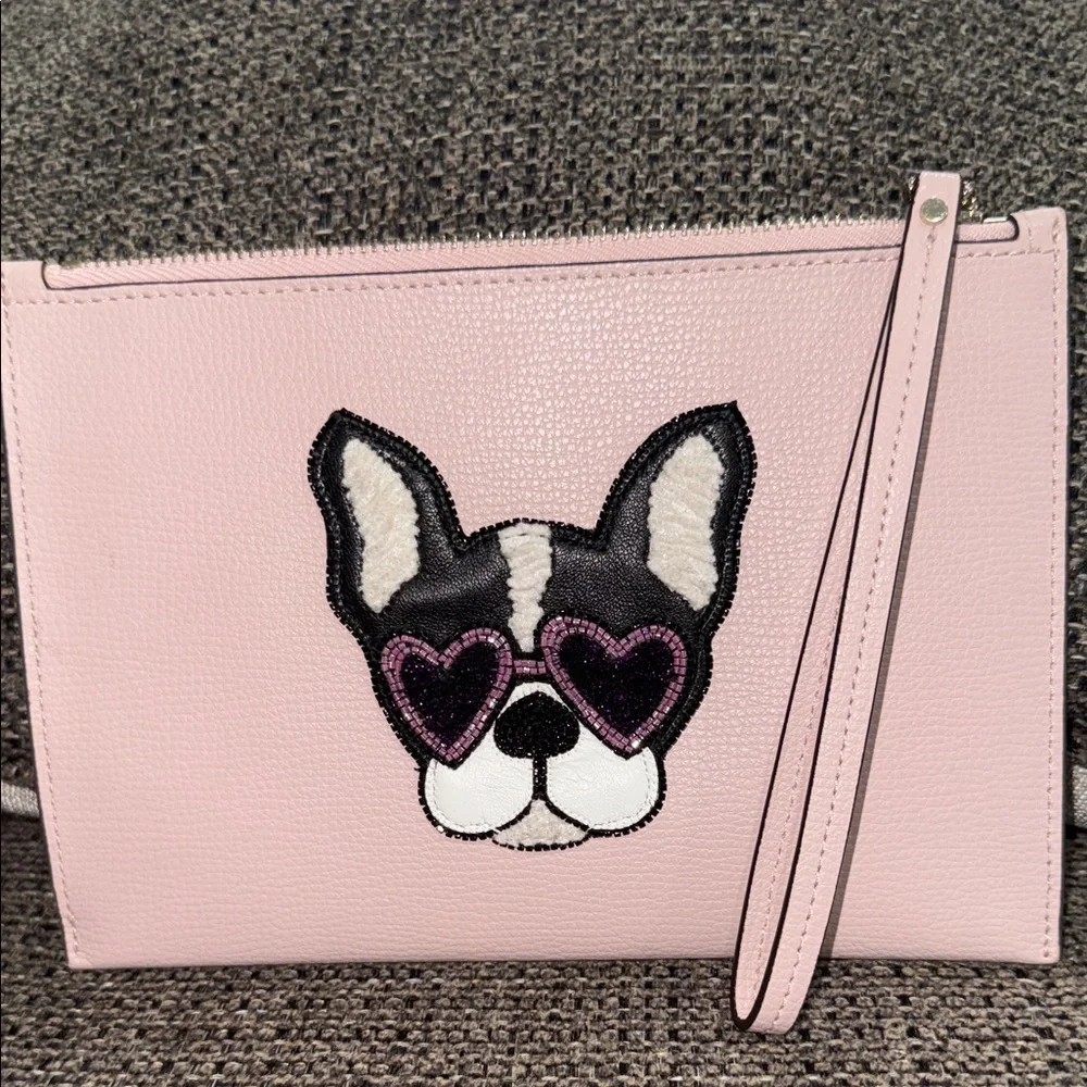 Kate Spade Pink Dog Wristlet NWOT